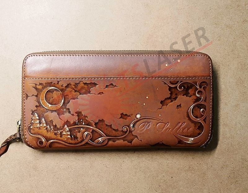 Laser cutting leather