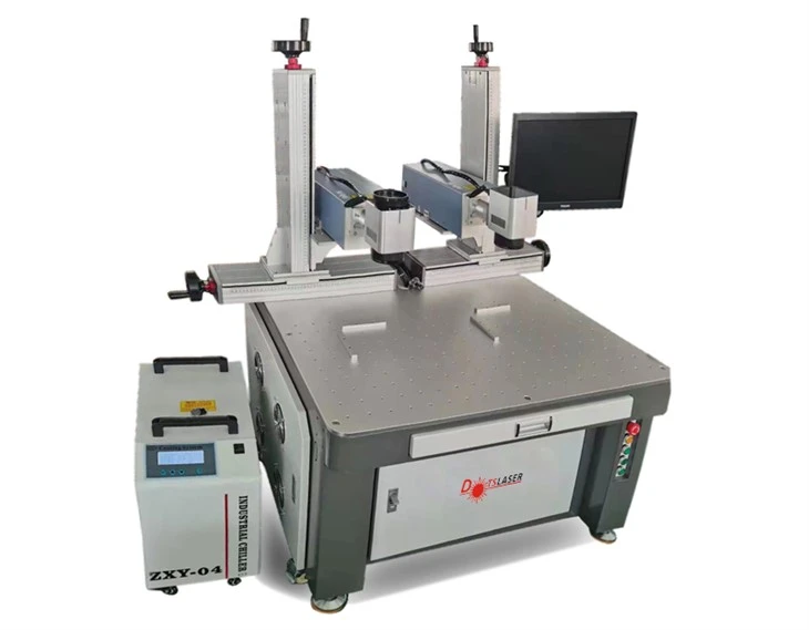 Marciwr laser UV Pennaeth Deuol